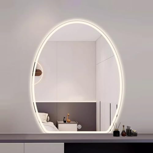 Espejo de tocador con 3 colores regulables e interruptor táctil de baño