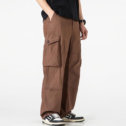 XYXIONGMAO Men's Multi Pocket Black Baggy Streetwear Sweatpants Casual Tactical Pants Hip Hop Loose Techwear Cargo Pants4