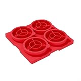 Comgooldool Prensa de hamburguesas 4 en 1 y recipiente con silicona antiadherente, hace 4 hamburguesas de cuarto de libra para asar, congelar y almacenar, herramienta de cocina apta para lavavajillas