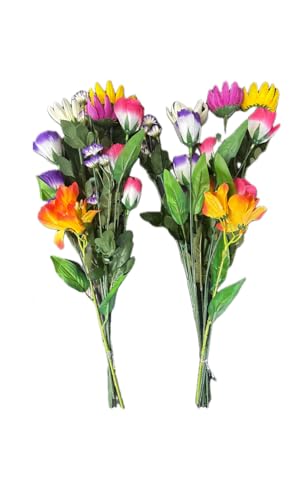 枯れないお供え花束L 一対(2束セット) 仏花 造花 お墓参り 仏壇花 仏様 お盆 彼岸 お彼岸 春 秋 アートフラワー花束