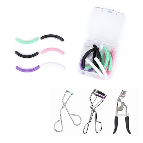 Eyelash Curler Refill Pads Compatible with Shiseido,Eyelash Curler Refill,Silicone Lash Curler Refill Pads Compatible with Revlon Elf Shu uemura,24PCS (Colorful)