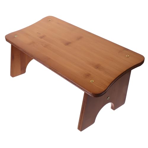 TOVINANNA Wood Finish Toilet Step Stool Potty Stool for Adults Portable Sturdy Bathroom Stool