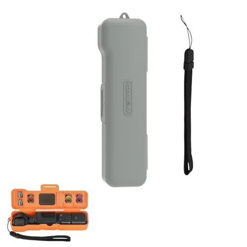 Yi Dong Pocket 3 Carrying Case, Protective Storage Case for OSMO Pocket 3, Shockproof Scratch-Resistant Travel Case, Fit for Filters & Wide-Angle Lens, with Wrist Strap (Gray)