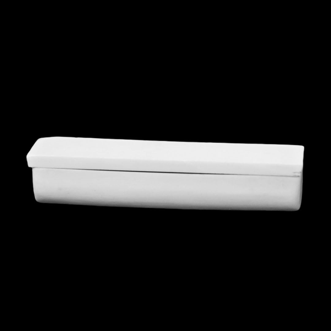Hochreiner Korundtiegel aus 99% Aluminiumoxid mit quadratischem Bogenboden for die thermische Analyse im Labor – 1 Stück(250 * 40 * 60mm)