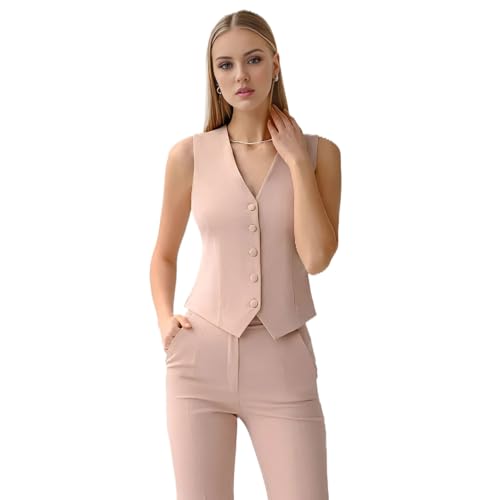 TIANMEI Women Suit 3 Pieces Notch Lapel Business Suits for Women Single Breasted Work Lady Tuxedo Slim Fit Blazer Vest Pants4