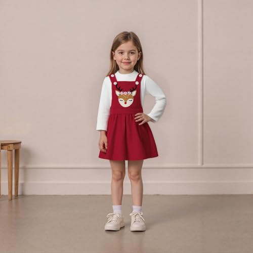 Toddler Girl Christmas Outfit Long Sleeve Sweatshirt Tops Gingerbread Man Overall Skirt Christmas Baby Clothes2