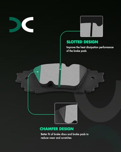 Image of SCITOO D1879-9107 Disc Brake Pads Sets Rear Metal Brake Pads w /Hardware | For Lexus 2016-2025,For Toyota 2018-2025