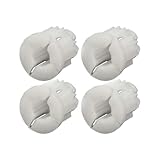 tecuro 4 x Universal Rastbuchsen Set für Zweigriffarmaturen und Ventile, passend für Ventilzahnungen Ø 7,5 mm Bad Küche Keller, Kunststoff Weiß