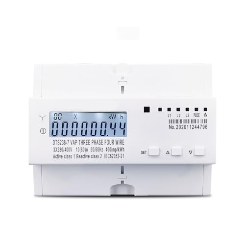 Compteur d'énergie triphasé 380V 80A protection limite courant contre la surcharge