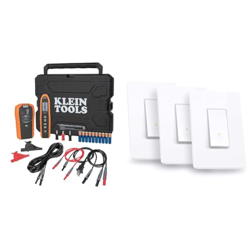 Klein Tools ET450 Advanced Circuit Breaker Finder and Wire Tracer Kit & Kasa Smart Light Switch HS200P3, Single Pole, Needs Neutral Wire, 2.4GHz Wi-Fi Light Switch
