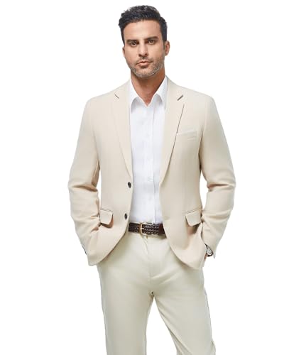 WULFUL Mens Casual Blazer Suit Jackets Slim Fit Two Button Sport Coats Lightweight Business Jacket3