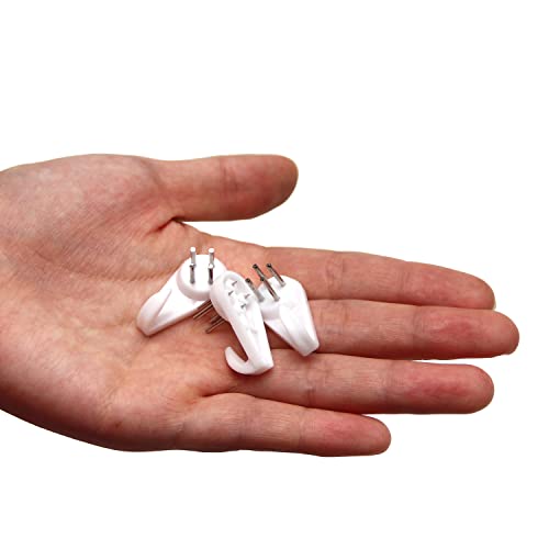 Image of Nails for Hanging Pictures,Picture Hooks Hardwall Hanger for Hardware, Fasteners & Hooks Wall Mount Non-Mark Hook Picture Photo Frame Hangers(20Pcs,30*15mm)