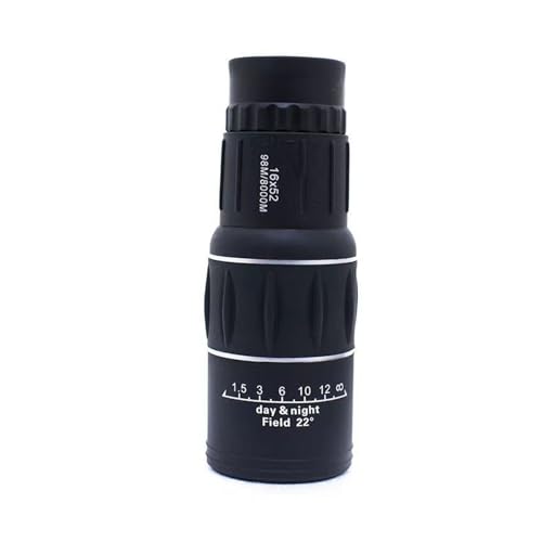 Telescopio monocular con Zoom de 16x52, binoculares Largo Alcance, catalejo Nocturno for Acampar al Aire Libre y observación Aves(Twill Lines)