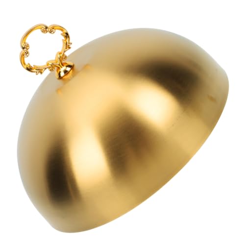 GRIRIW Tapa Para Cocinar Plancha 14 Cm Dorada Acero Inoxidable Cúpula Para Filetes y Hamburguesas Restaurante Profesional Protección Contra Salpicaduras De Cocina