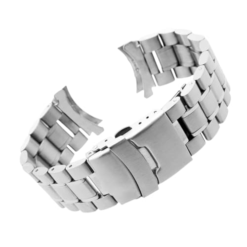 Bracelet montre acier inoxydable 20mm maillons massifs avec extrémités courbées