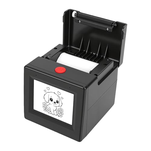 Image of Vikye AI Voice Sticker Printer, Inkless Thermal Mini Pocket Maker 1200mAh Battery HD Display with 2.4G WiFi Connection, for Study Notes DIY Crafts