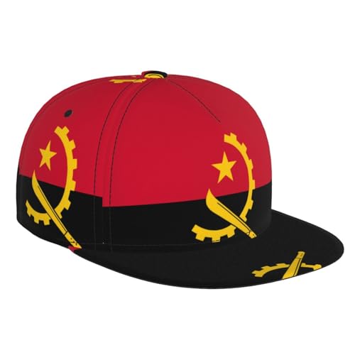 Chapeau de soleil sportif avec drapeau de l'Angola, casquette décontractée au quotidien, casquette de baseball réglable, convient pour les voyages et le quotidien, noir