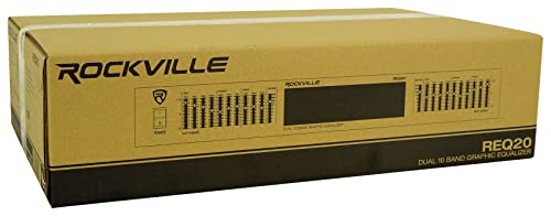 Rockville REQ20 19 Inch Rack Mount Pro Dual 10 Band Graphic Equalizer Eq W/Vu Meters thumb #6