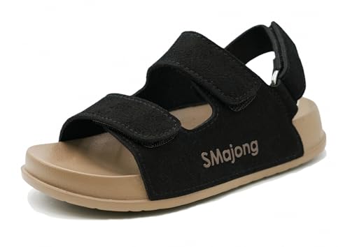 SMajong Sandalen Mädchen Jungen Kinder Sommerschuhe Schwarz 35/36 EU