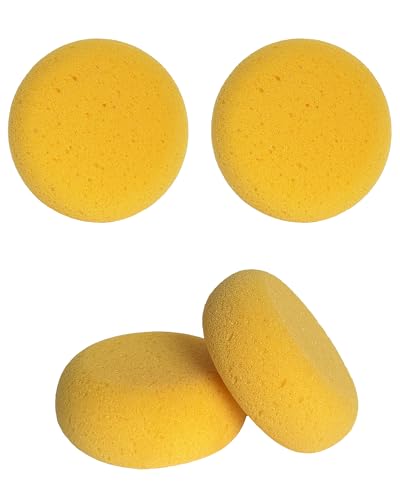 4 Pcs Round Painting Sponge 3in Artist Sponges for Acrylic Watercolor Face Painting Pottery Sponges for Clay Art Crafts