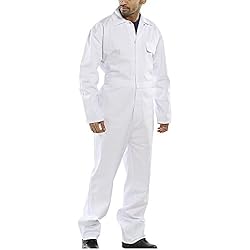 Mono De Trabajo Blanco Army And Workwear Overol de seguridad para hombre, overoles de trabajo con tachuelas, ropa de trabajo unisex, blanco, S