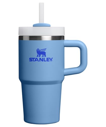 Image of STANLEY Quencher H2.0 Tumbler with Handle and Straw 20 oz | Flowstate 3-Position Lid | Cup Holder Compatible for Travel | Insulated Stainless Steel Cup | BPA-Free | Blue Sky