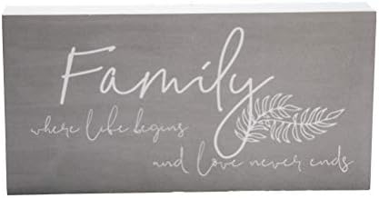 ReLive - “Family Where Life Begins and Love Never Ends” 5” X 10” Painted Wooden Box Sign- Home Décor