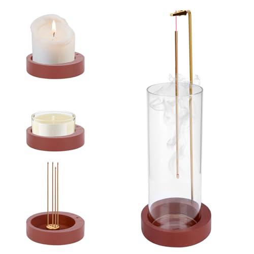 TNOMSNO Holz Räucherstäbchen Halter, 2-in-1...