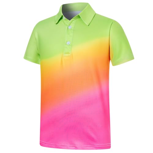 Image of uideazone Boys Polo Shirts Dry Fit Performance Golf Short Sleeve Casual School Uniform Size 5-14