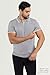 X RAY Mens Knit Polo Sweater Short Sleeve, Tipped Johnny Collar Sweater Polo Top Knitted Tops for Men, Heather Grey, Large