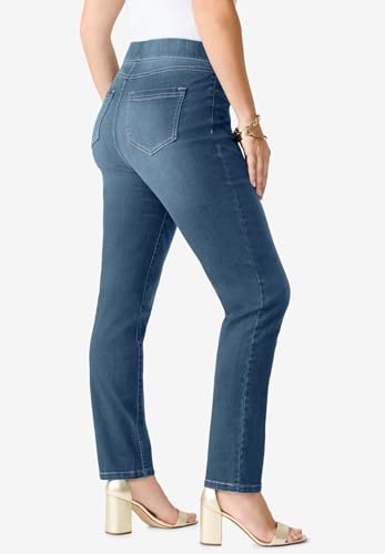 Roaman's Women's Plus Size Plus Size 360° Stretch Straight Leg Jean4