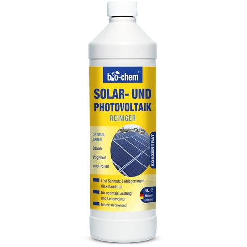 bio-chem Solar- und PV Photovoltaik-Reiniger - 1000 ml Konzentrat - bis zu 1:20 verdünnbar - Tiefenwirksam und materialschonend - Made in DE