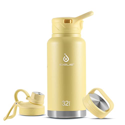 IDEUS Vacuum Insulated Water Bottle 950ml/32oz, Leak-Proof Stainless Steel Water Bottle, Double Wall Flask