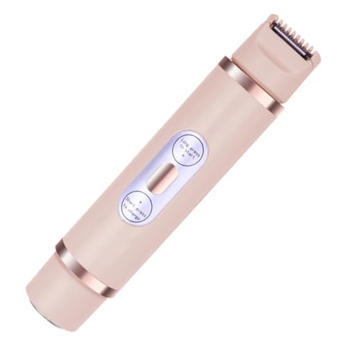 Fozriybefy Recortadora de Bikini para Mujer, Depilación Indolora para Mujer, 2 en 1, Afeitadora para Mujer en Seco y Húmedo, Rosa