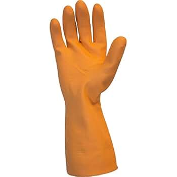 Safety Zone Orange Neoprene Latex Blend Flock Lined Latex