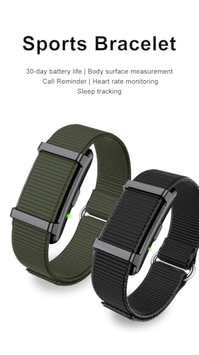 Image of Premium Metal Fitness Band 50-Day Battery SpO2 Heart Rate AI Health (Green)