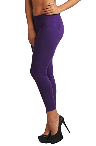 Image of Frenchtrendz Women's Skinny Fit Mid Rise Stretchable Cotton Spandex Jegging Pull On (XS-4XL)