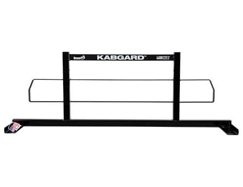 Image of Buyers Products 85104 Kabgard Headache Rack with Mounting Kit, Black Steel, 69 inch x 23.5 inch, Made In The USA, Truck Cab Rack