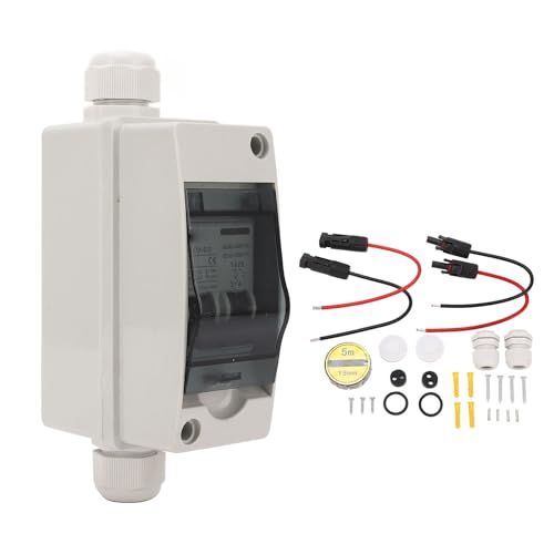 PV-Solar Trennschalter, DC 12-400V/AC 90-400V, 16A, IP65 Wasserdichter Mini-Leistungsschalter für Solarmodule, Photovoltaik-Systeme, Verteilerkästen