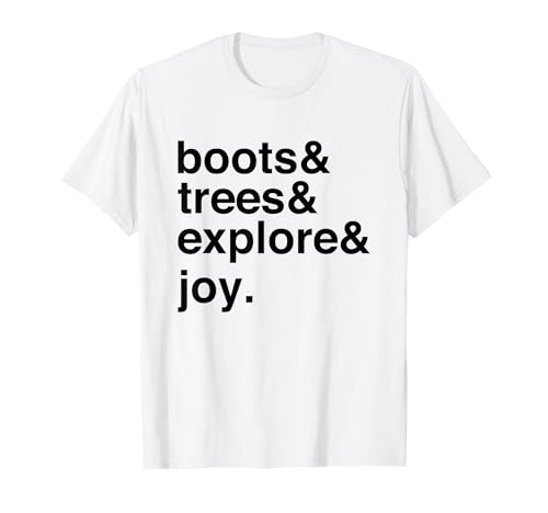 Botas Árboles Explora La Alegría Buscadores De Aventuras Camiseta