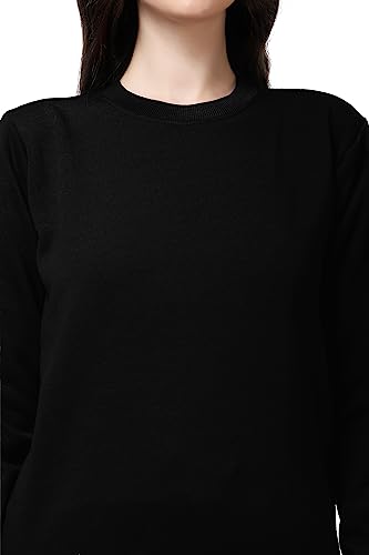 Image of Women's Full Sleeves Round Neck Winter wear Casual Fit Sweatshirt and Jogger Set Cotton Stretchable Comfort Fit and Warm for Cold Season for Everyday Winter Season Wear