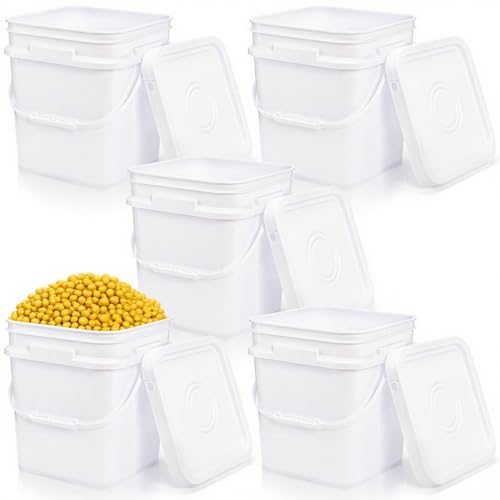 Peohud 3.2 Gallon Square Bucket White