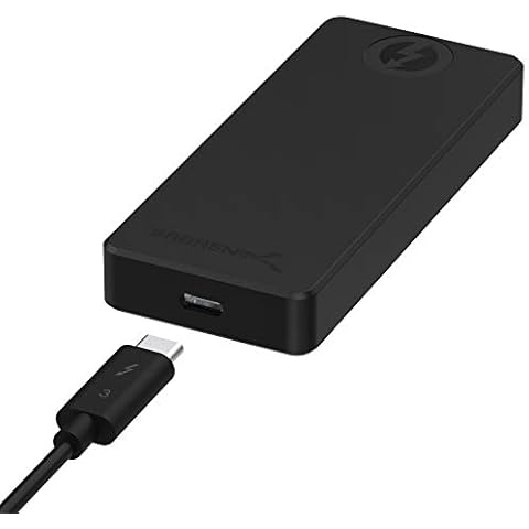 Sabrent Portable SSD Thunderbolt 3 2TB, Festplatte extern NVMe USB 3.2 Gen 2 2700 MB/s Lesen, USB 3.2 Kabel Typ C zu Typ A und Typ A zu Typ C enthalten, Externe M.2 SSD Aluminiumschale Cover