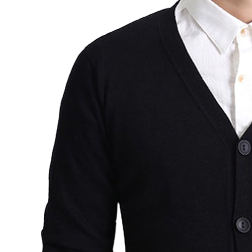 Men's V Neck Button Down Sweaters Lightweight Long Sleeve Knitted Men Cardigan Casual Cable Knit Knitwear Cardigans3