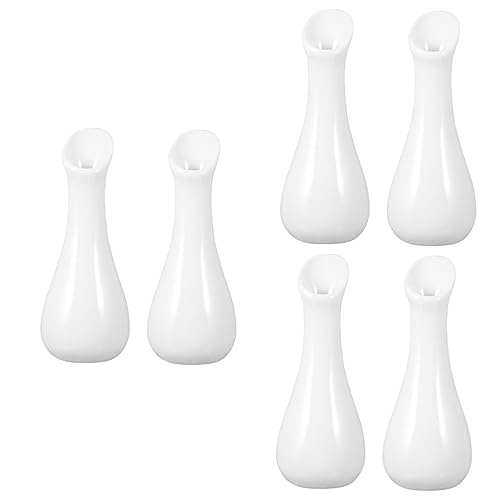 Vase céramique blanche ZXQUEGF au design épuré, lot de 6 pots de table champêtres