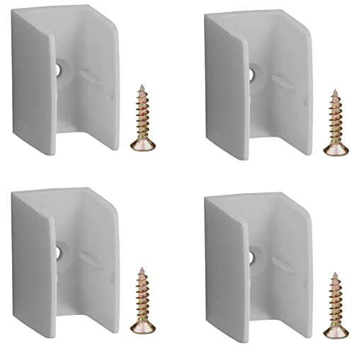 cyclingcolors 4x Clip bloqueur de manivelle volet Roulant gris Support Guide Manette Plastique 15mm - 18mm Universel fenêtre Mur à Visser