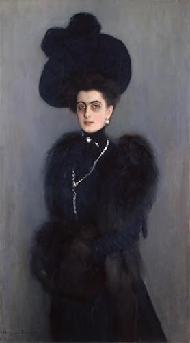 Toile portrait de la duchesse Abamelek-Lazareva par Bogdanov-Belsky 60x90cm