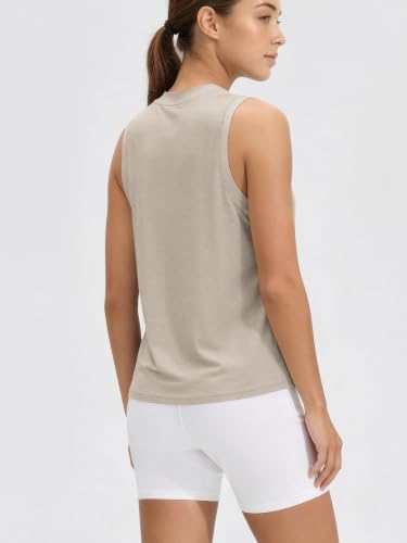 Image of ODODOS Women's Performance Tank Ultra Soft odSTRATUM Tech Sleeveless Tee Shirts High Crew Neck Pullover Top