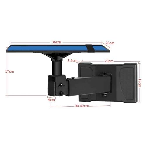 Soporte de pared para proyector con bandeja de metal reforzado para salón y dormitorio 2