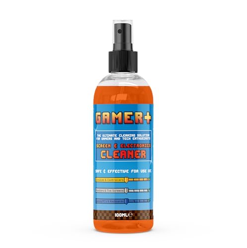 Gamer +, Screen Cleaner - Streak-Free Spray for Gaming Monitors, TVs, Laptops, Consoles...
